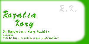 rozalia kory business card